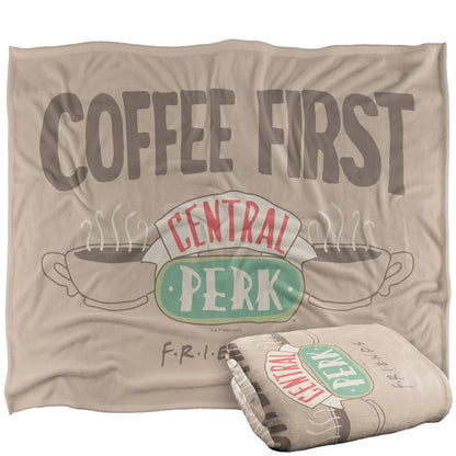 Multicoloured - Side - Friends Coffee First Blanket