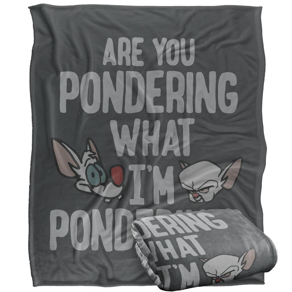 Multicoloured - Side - Pinky and The Brain Pondering Blanket