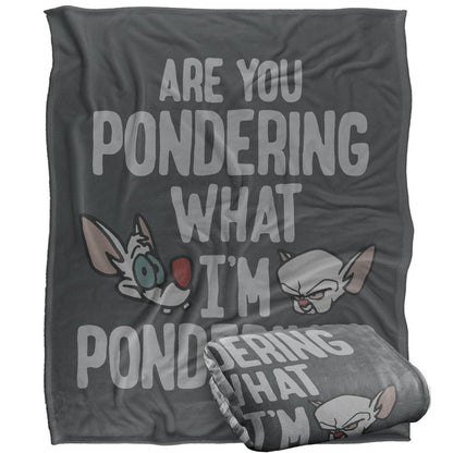 Multicoloured - Side - Pinky and The Brain Pondering Blanket
