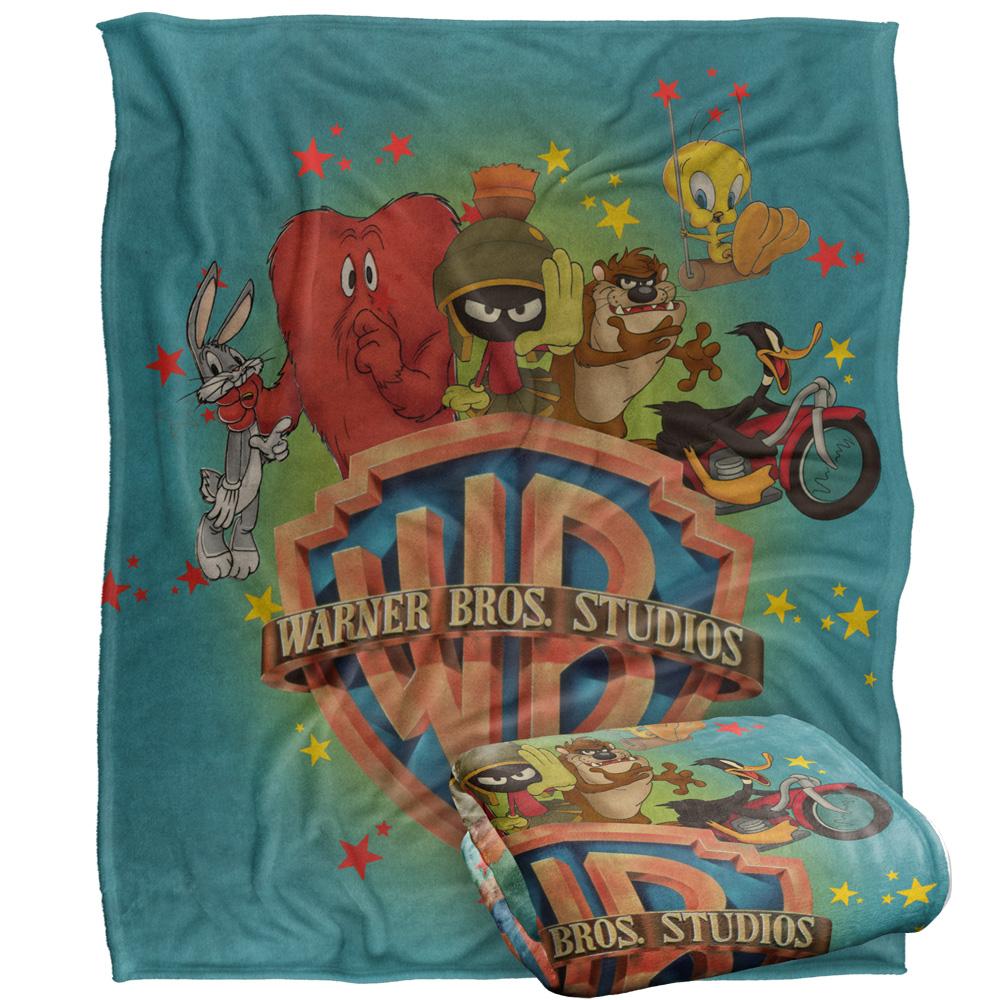 Multicoloured - Side - Looney Tunes Character Poses Blanket