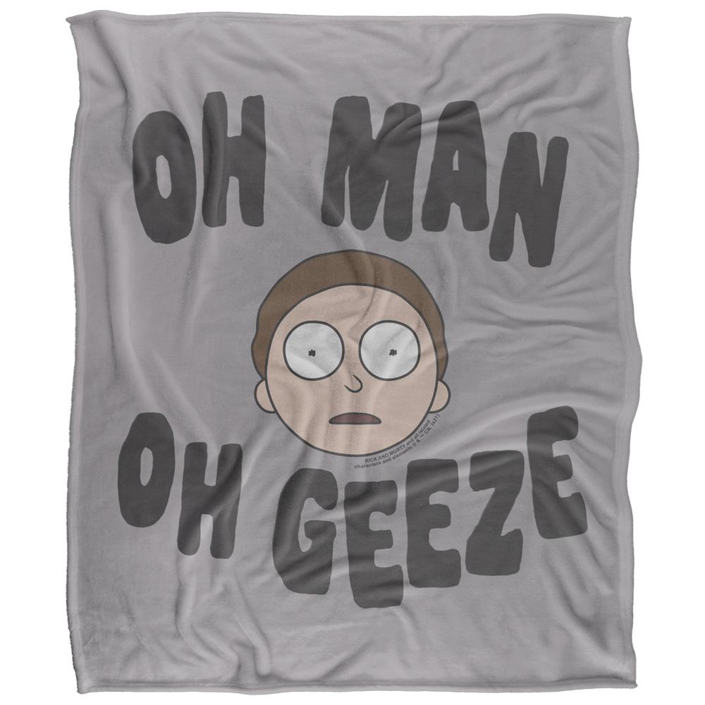 Multicoloured - Front - Rick And Morty Oh Man Oh Geeze Blanket
