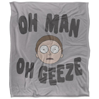 Multicoloured - Front - Rick And Morty Oh Man Oh Geeze Blanket
