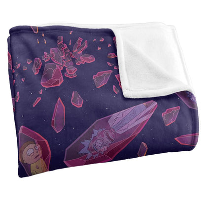 Multicoloured - Back - Rick And Morty Time Crystal Blanket