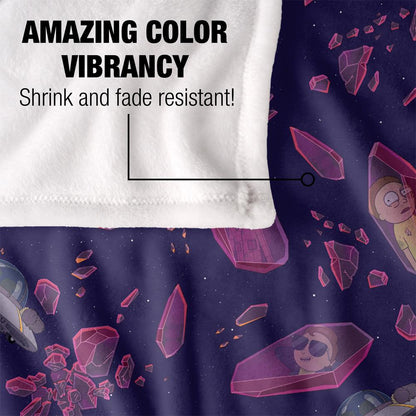 Multicoloured - Lifestyle - Rick And Morty Time Crystal Blanket