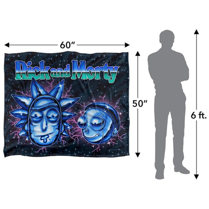 Multicoloured - Pack Shot - Rick And Morty Chrome Blanket