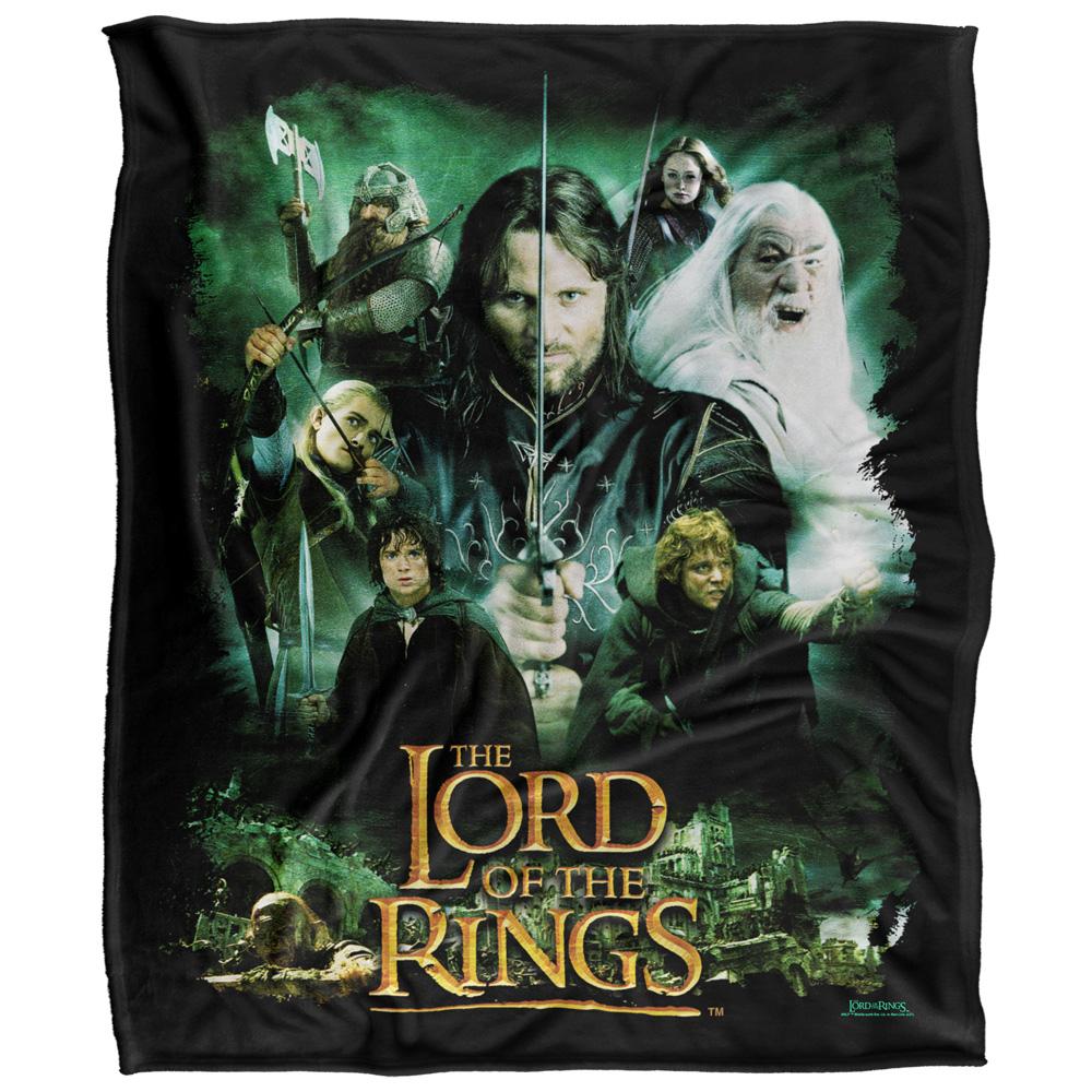 Multicoloured - Front - Lord Of The Rings Group Shot Blanket