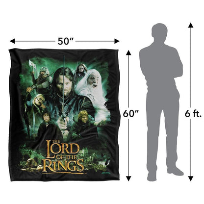 Multicoloured - Pack Shot - Lord Of The Rings Group Shot Blanket