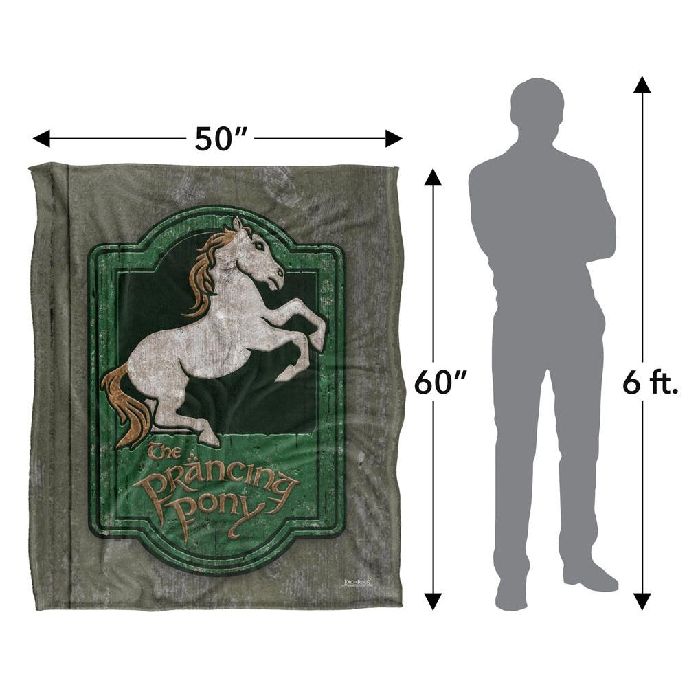 Multicoloured - Pack Shot - Lord Of The Rings Prancing Pony Sign Blanket