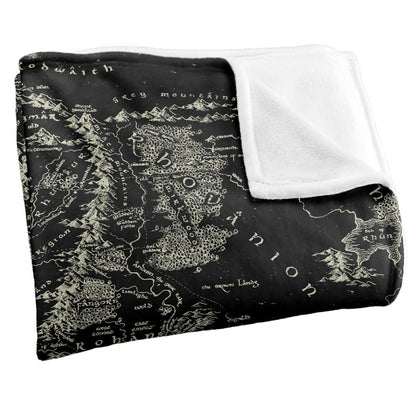 Multicoloured - Back - Lord Of The Rings World Map Blanket