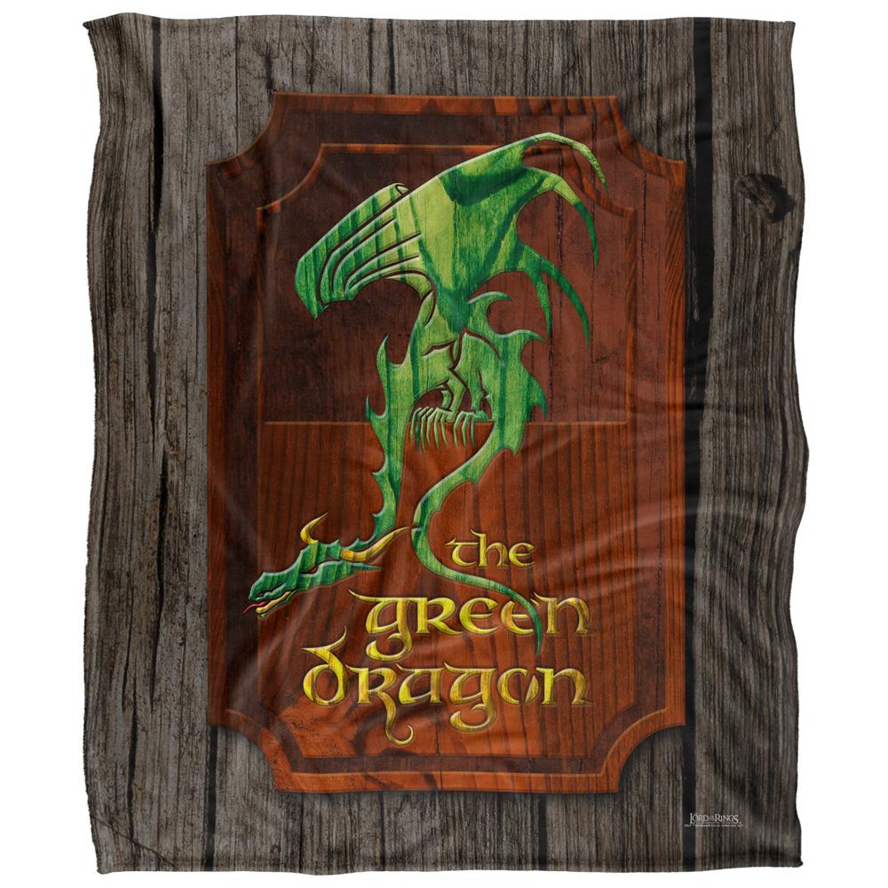 Multicoloured - Front - Lord Of The Rings The Green Dragon Sign Blanket