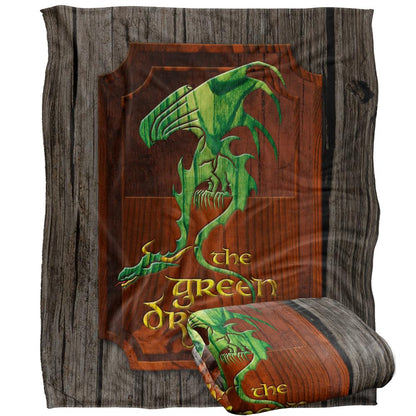 Multicoloured - Side - Lord Of The Rings The Green Dragon Sign Blanket
