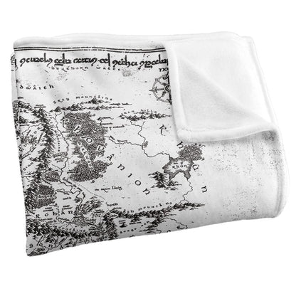 Multicoloured - Back - Lord Of The Rings World Map Blanket