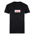 Black - Front - NASA Mens Box Logo T-Shirt