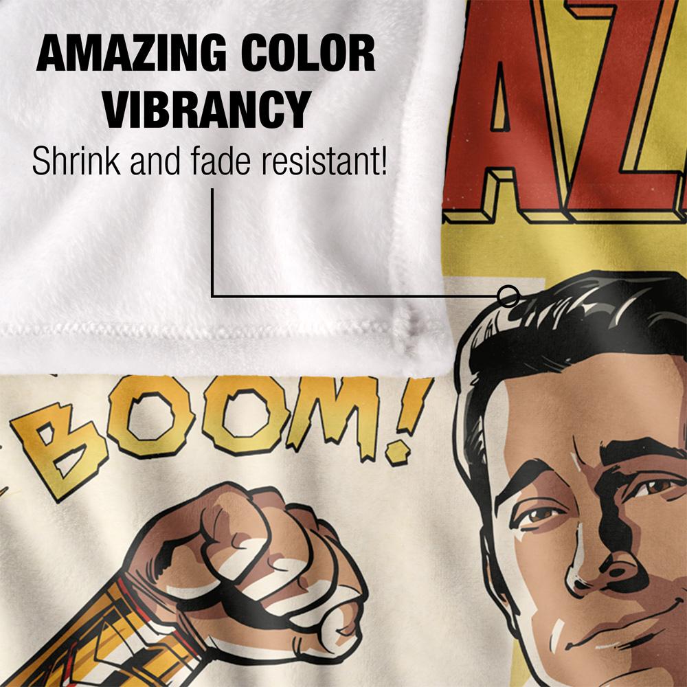 Multicoloured - Lifestyle - Shazam Comic Blanket