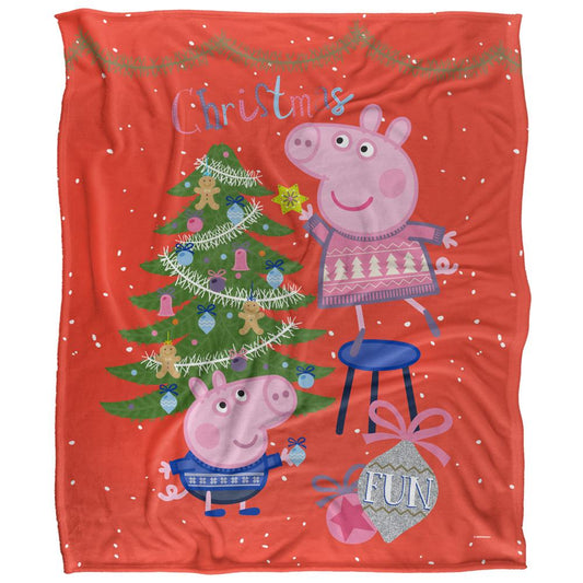 White - Front - Peppa Pig Christmas Fun Blanket