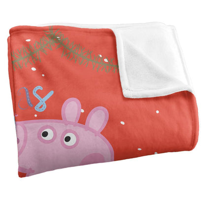 White - Back - Peppa Pig Christmas Fun Blanket