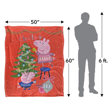 White - Pack Shot - Peppa Pig Christmas Fun Blanket