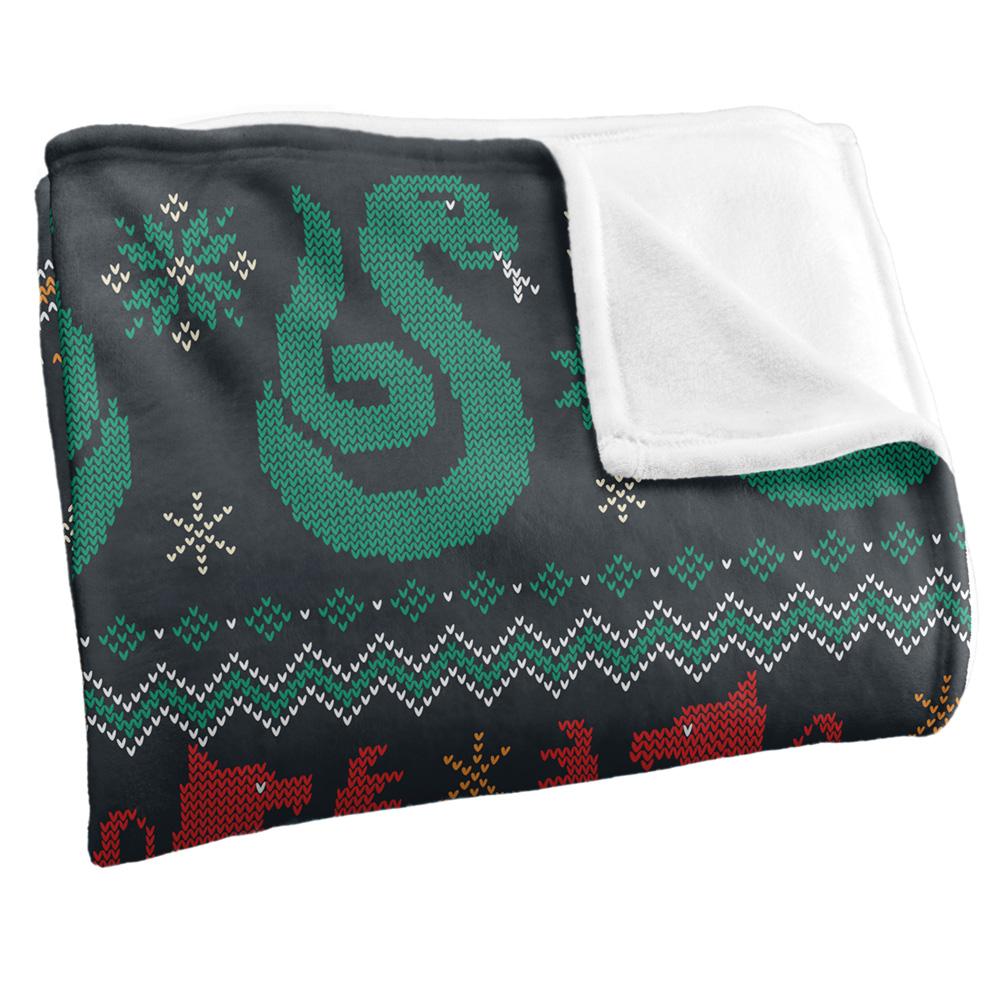 Multicoloured - Back - Harry Potter Hogwarts Houses Winter Blanket