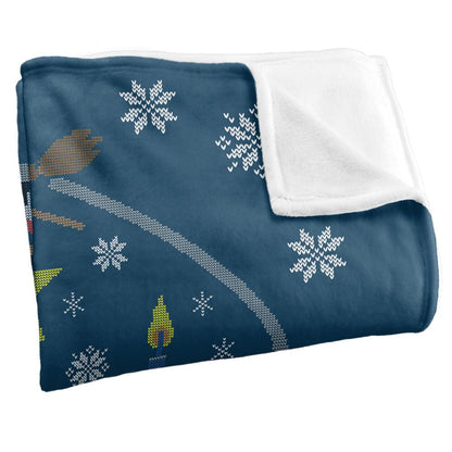 Multicoloured - Back - Harry Potter Chibi Christmas Blanket