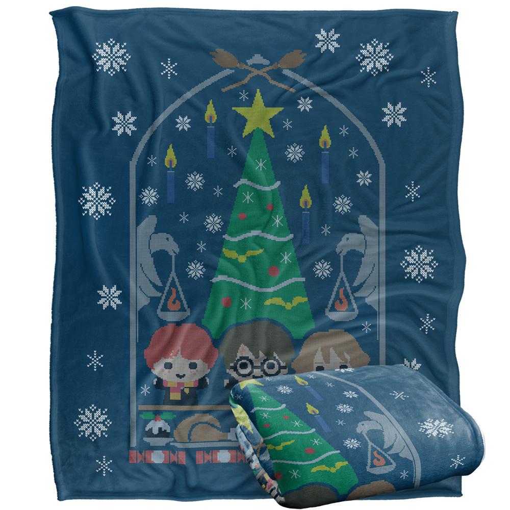 Multicoloured - Side - Harry Potter Chibi Christmas Blanket