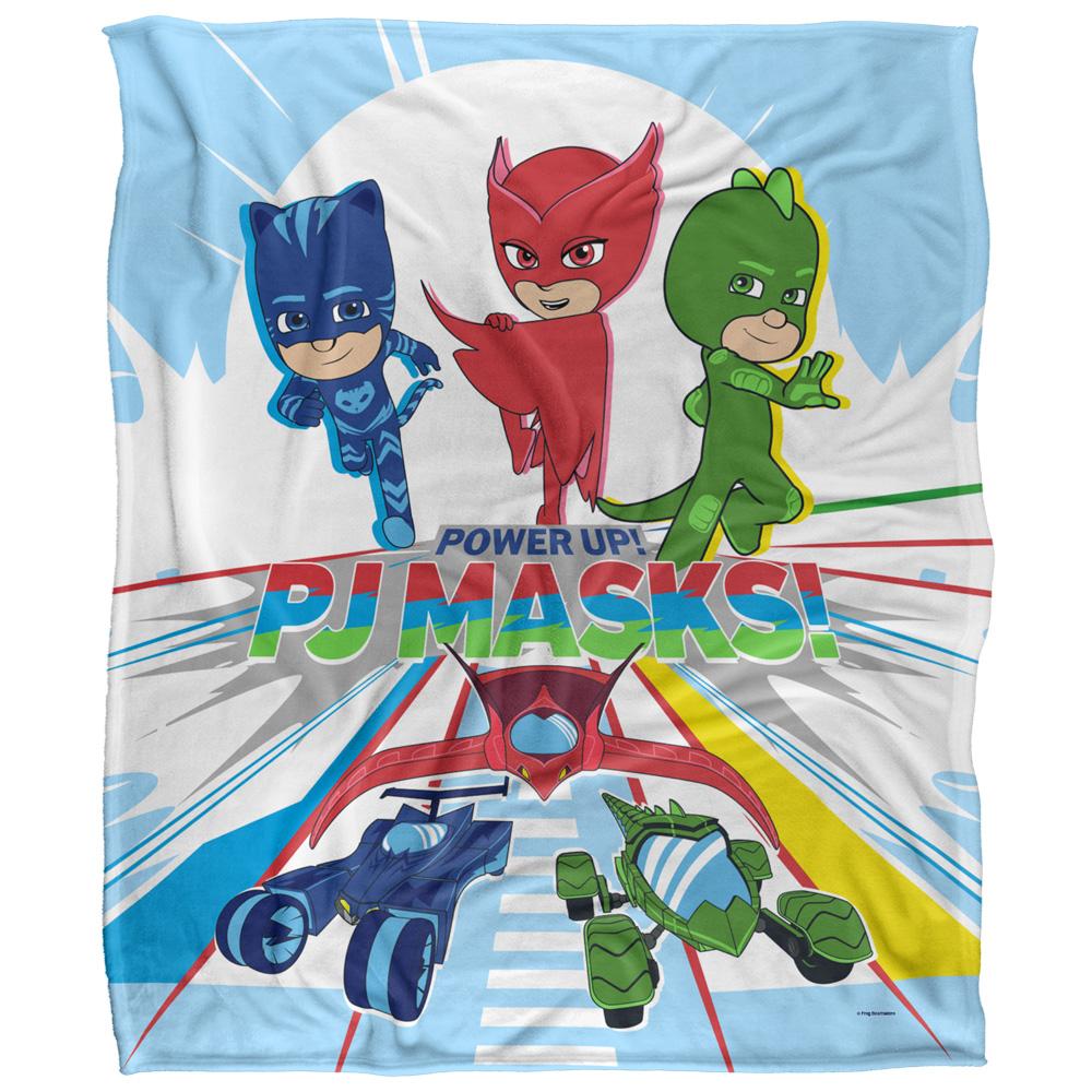 White - Front - PJ Masks Power Up! Group Shot Blanket