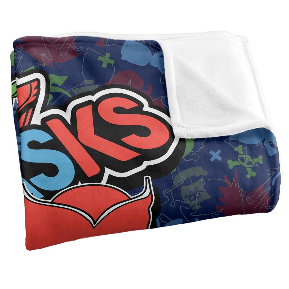 White - Back - PJ Masks Group Shot Blanket