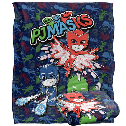 White - Side - PJ Masks Group Shot Blanket