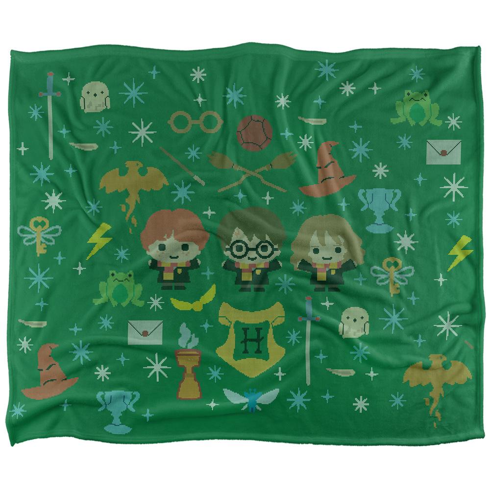 Multicoloured - Front - Harry Potter Chibi Icons Blanket