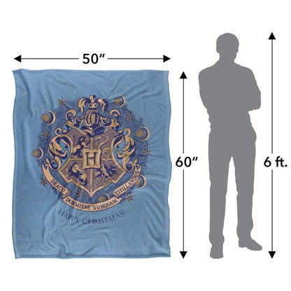 Multicoloured - Pack Shot - Harry Potter Happy Christmas Hogwarts Crest Blanket