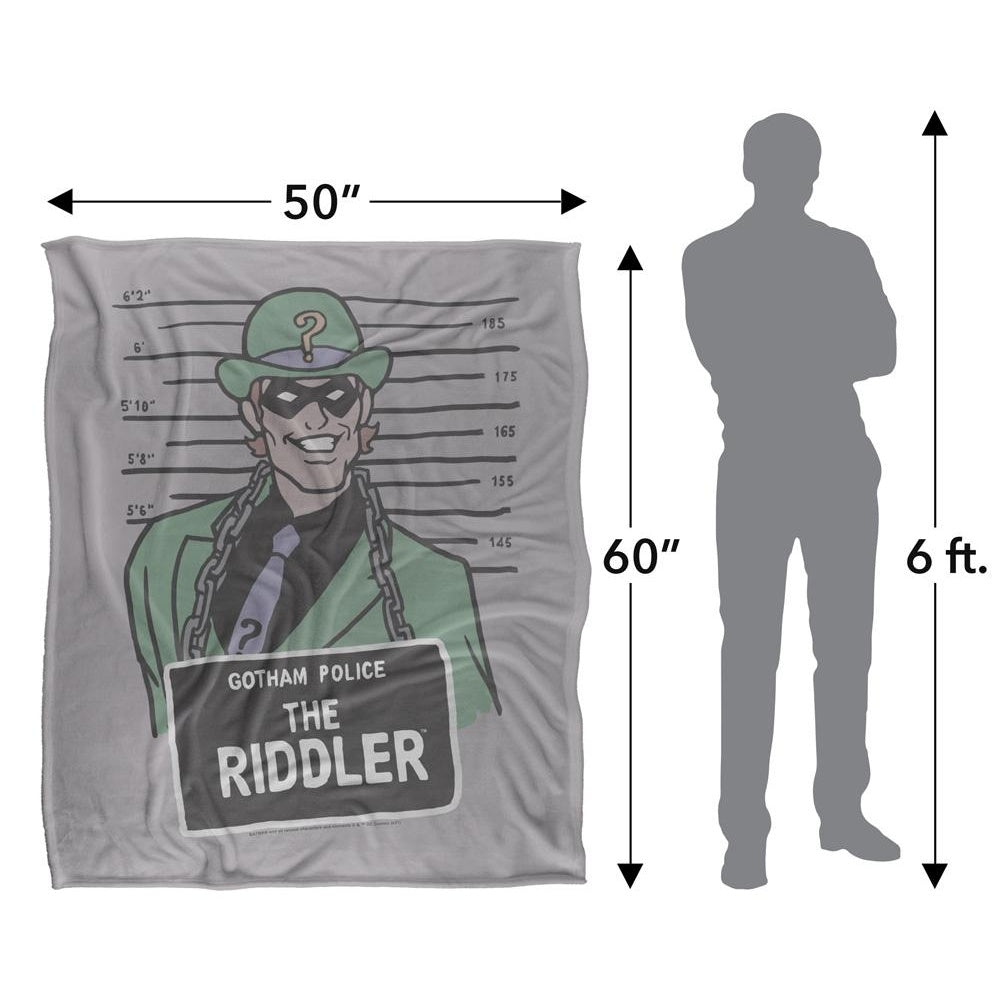 Multicoloured - Pack Shot - Batman Line Up Riddler Blanket