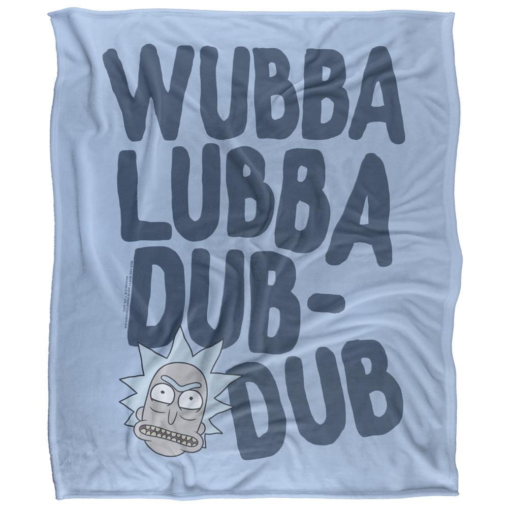 Multicoloured - Front - Rick And Morty Wubba Lubba Dub Dub Blanket