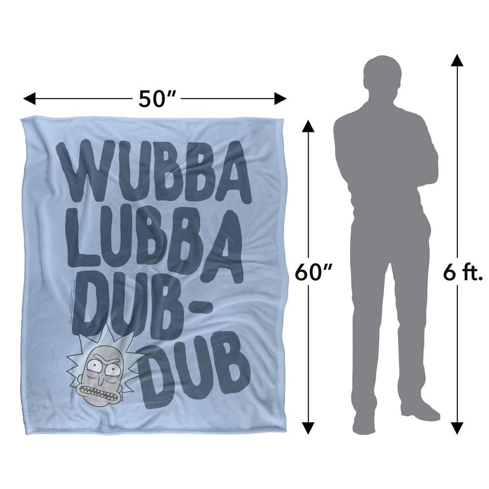 Multicoloured - Pack Shot - Rick And Morty Wubba Lubba Dub Dub Blanket
