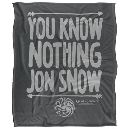 Multicoloured - Front - Game Of Thrones You Know Nothing Blanket