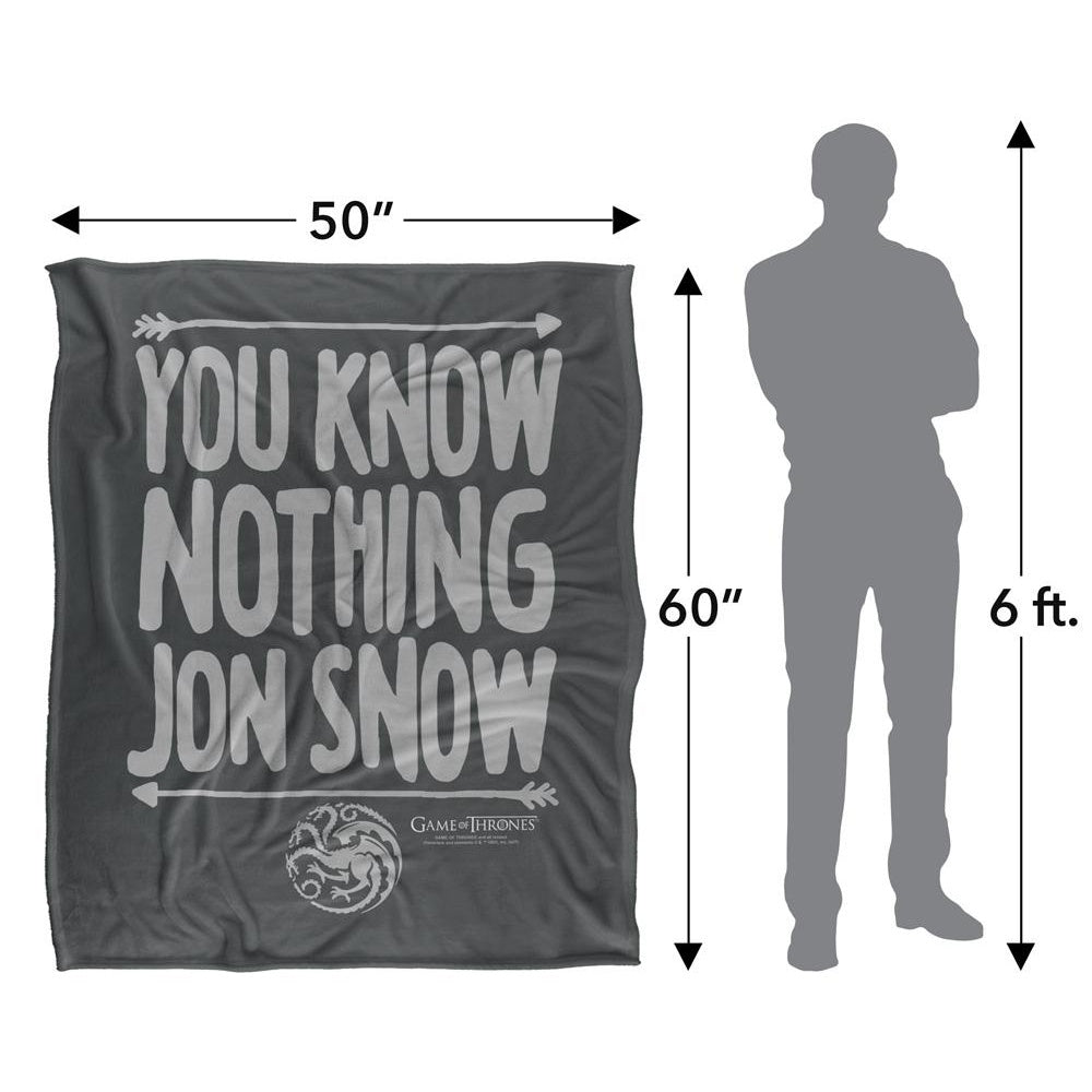 Multicoloured - Pack Shot - Game Of Thrones You Know Nothing Blanket