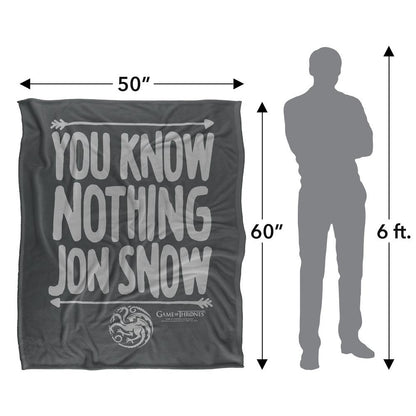 Multicoloured - Pack Shot - Game Of Thrones You Know Nothing Blanket