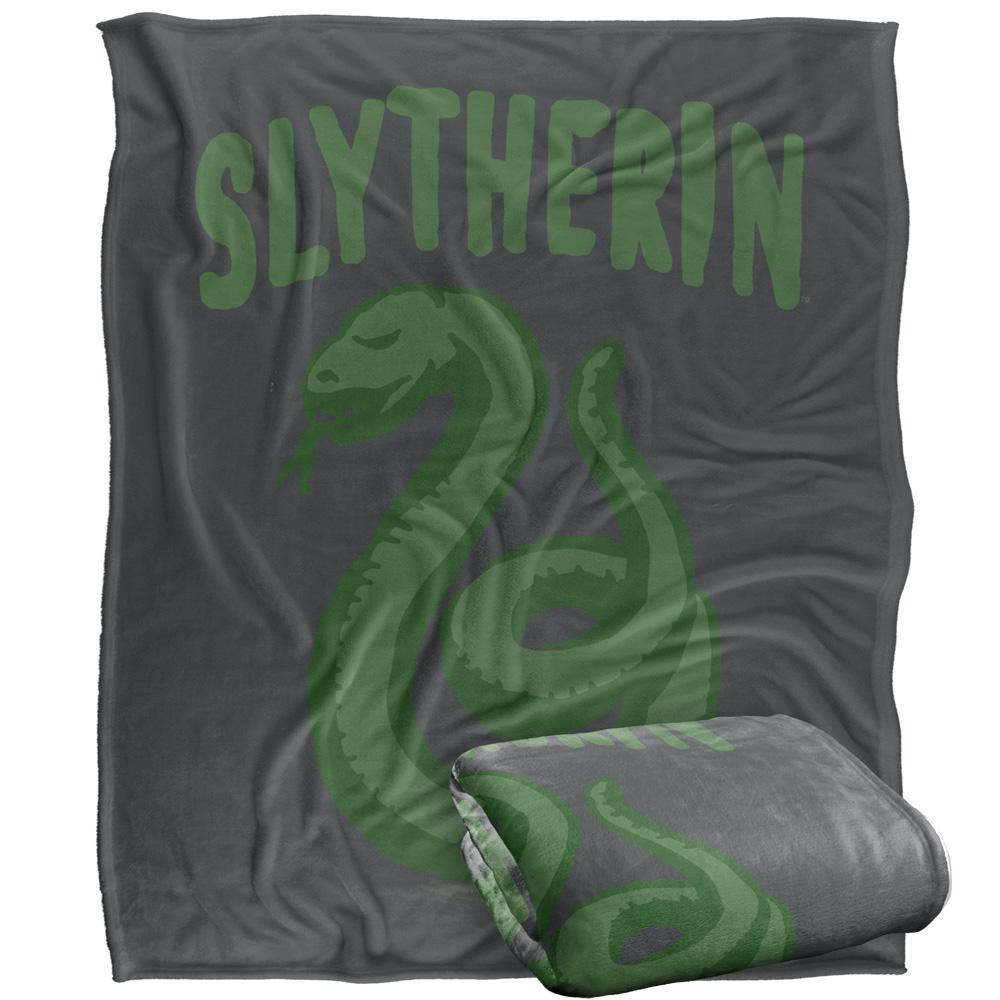 Multicoloured - Side - Harry Potter Slytherin Doodle Blanket