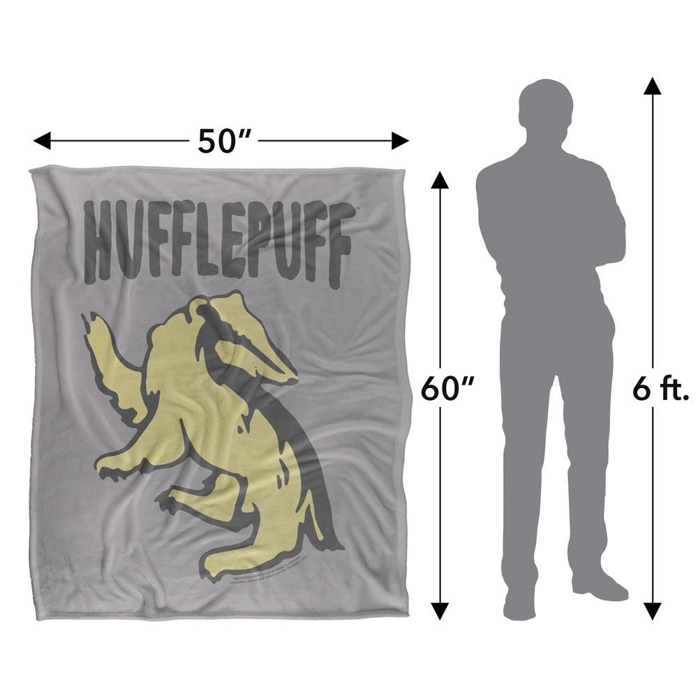 Multicoloured - Pack Shot - Harry Potter Hufflepuff Doodle Blanket