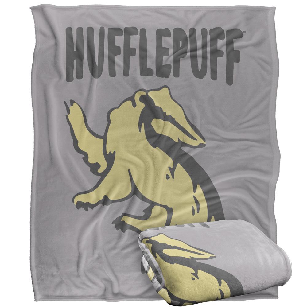 Multicoloured - Side - Harry Potter Hufflepuff Doodle Blanket