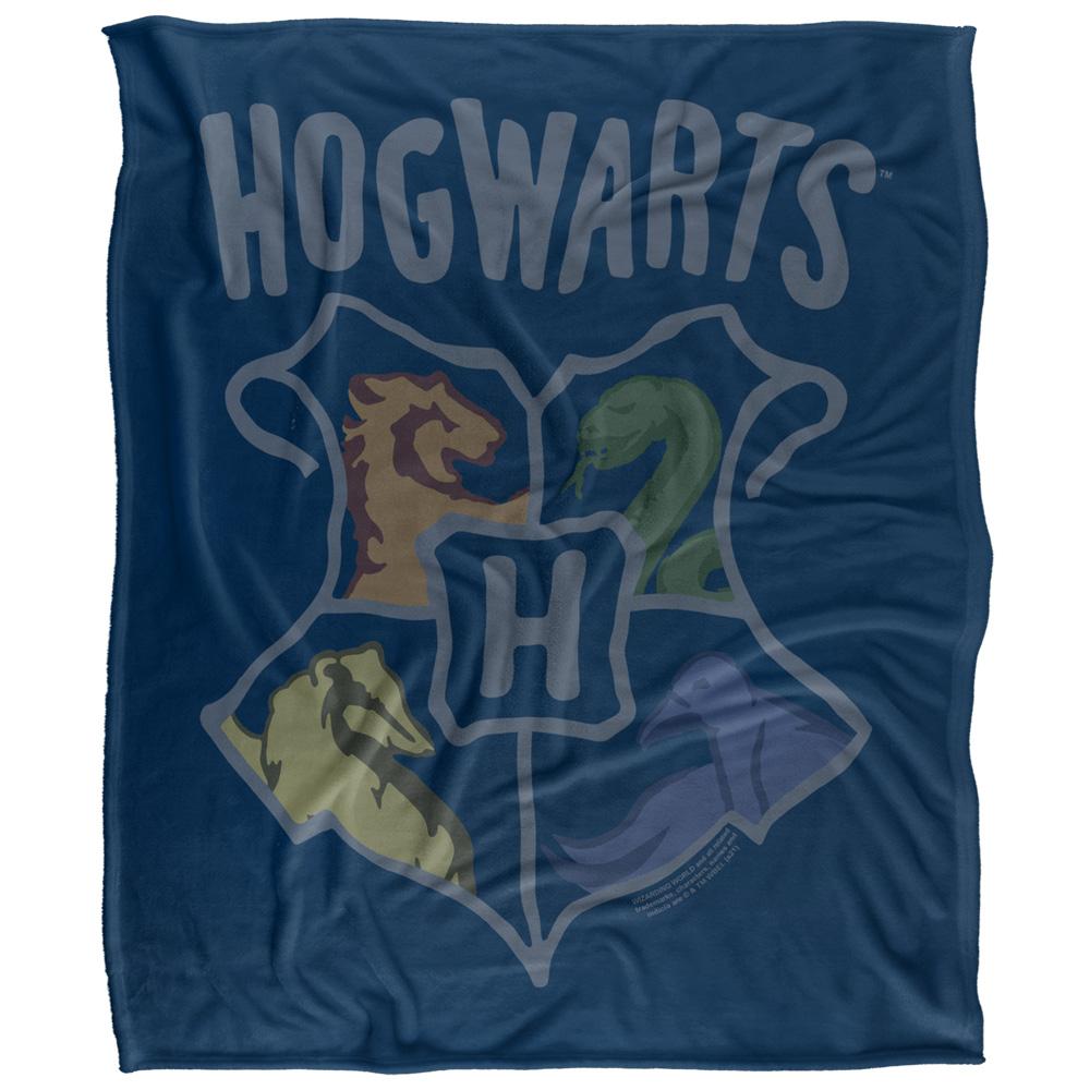 Multicoloured - Front - Harry Potter Hogwarts Doodle Blanket