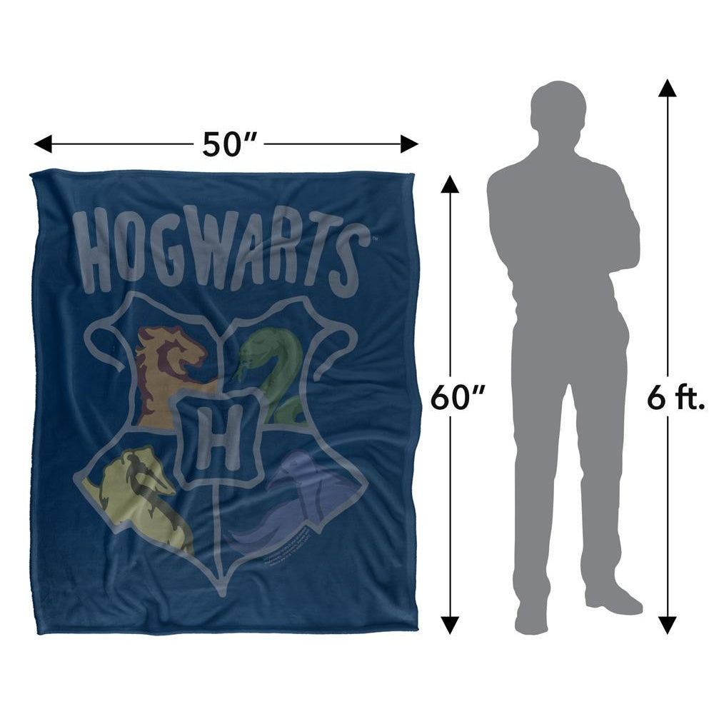 Multicoloured - Pack Shot - Harry Potter Hogwarts Doodle Blanket