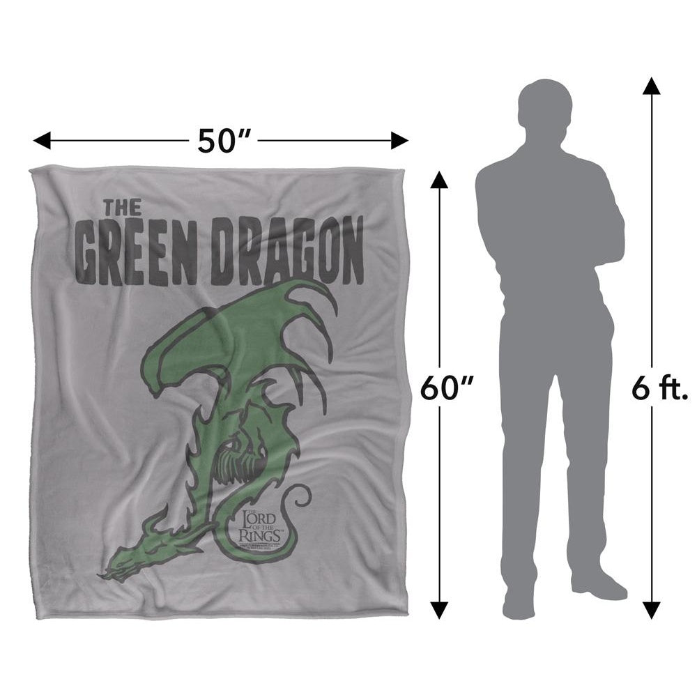 Multicoloured - Pack Shot - Lord Of The Rings The Green Dragon Blanket