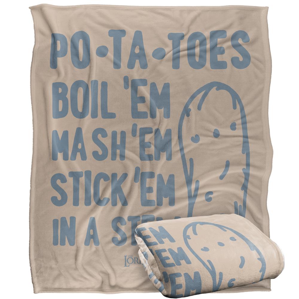 Multicoloured - Side - Lord Of The Rings Po Ta Toes Quote Blanket