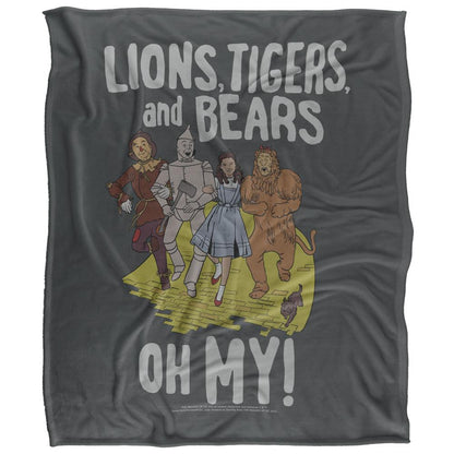 Multicoloured - Front - The Wizard Of Oz Lions, Tigers, And Bears Blanket