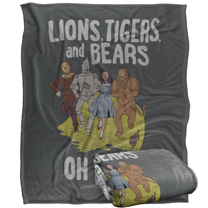 Multicoloured - Side - The Wizard Of Oz Lions, Tigers, And Bears Blanket