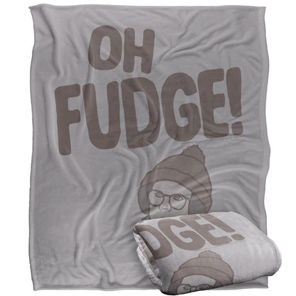 Multicoloured - Side - A Christmas Story Oh Fudge! Blanket