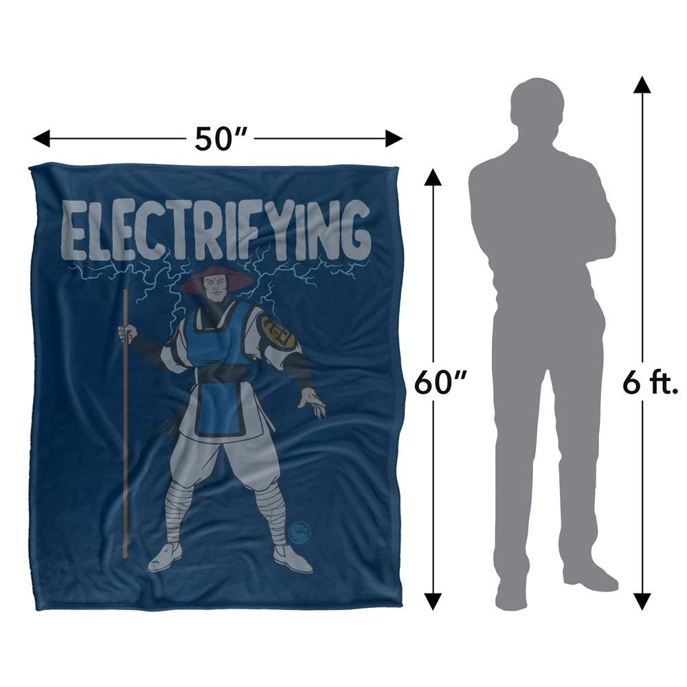 Multicoloured - Pack Shot - Mortal Kombat Electrifying Raiden Blanket