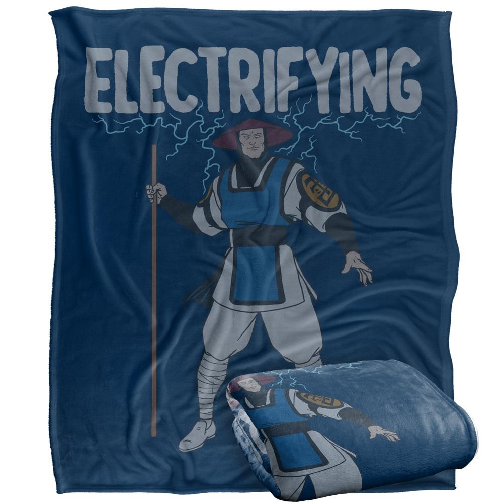 Multicoloured - Side - Mortal Kombat Electrifying Raiden Blanket