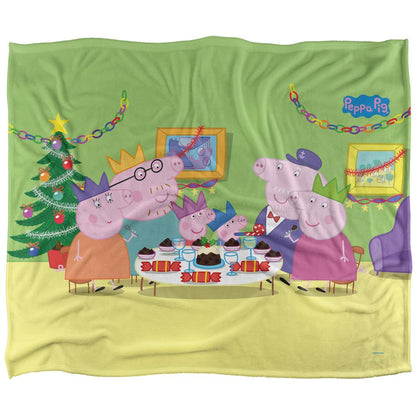 White - Front - Peppa Pig Peppa Pig Blanket,  Christmas Dinner Blanket