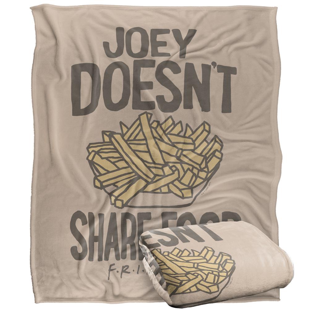 Multicoloured - Side - Friends Joey Doesnt Share Food Blanket