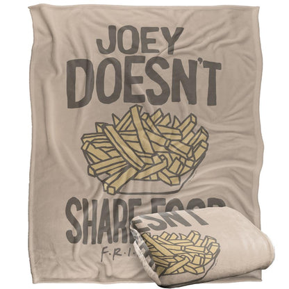 Multicoloured - Side - Friends Joey Doesnt Share Food Blanket